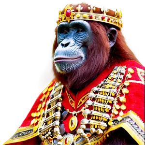 Ape King Crowned Png 06262024 PNG Image