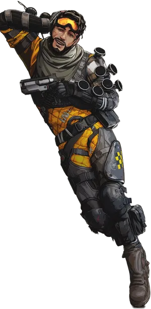 Apex Legends Character Mirage Action Pose PNG Image