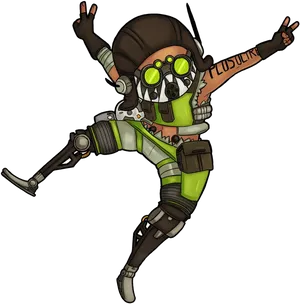 Apex Legends Octane Stylized Pose PNG Image