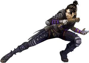 Apex Legends Wraith Action Pose PNG Image