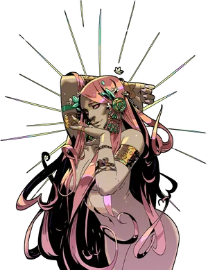 Aphrodite Hades Game Art PNG Image