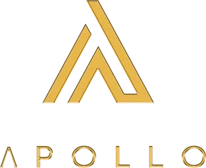 Apollo Logo Goldon Teal Background PNG Image