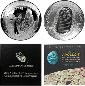 Apollo1150th Anniversary Commemorative Coin PNG Image