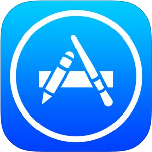 App Store Icon Blue Background PNG Image