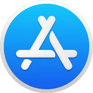 App Store Icon Blue Background PNG Image