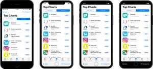 App Store Top Charts Comparison PNG Image