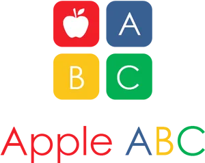 Apple A B C Learning Blocks Logo PNG Image