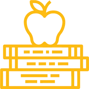 Apple Atop Books Logo PNG Image