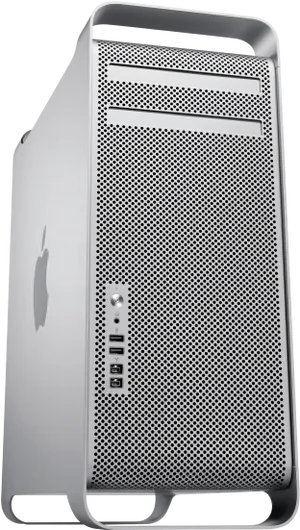 Apple Mac Pro Tower Side View PNG Image