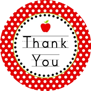 Apple Thank You Card Design PNG Image