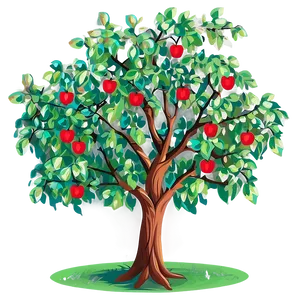 Apple Tree Vector Png Pto PNG Image