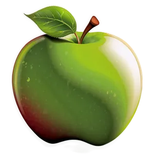 Apple With Leaf Clipart Png Ytu PNG Image