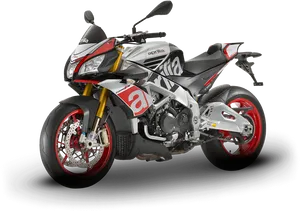 Aprilia Sportbike Profile View PNG Image