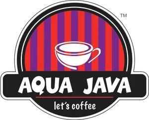 Aqua Java Coffee Logo PNG Image