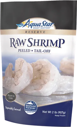 Aqua Star Raw Shrimp Package PNG Image