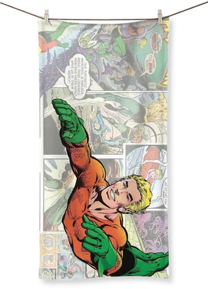 Aquaman Comic Panel PNG Image