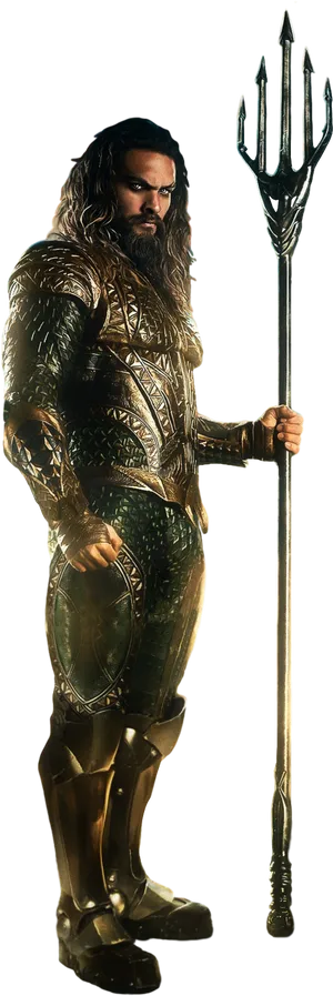 Aquaman_with_ Triton PNG Image