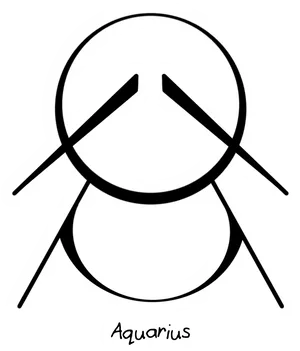 Aquarius Zodiac Symbol PNG Image