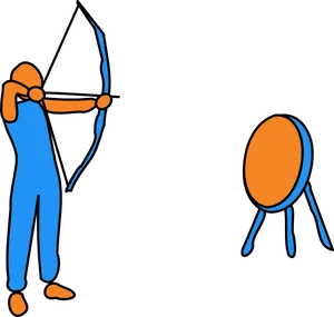 Archery_ Stance_ Practice_ Target.png PNG Image