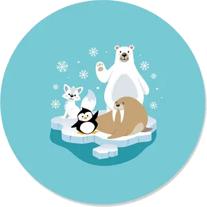 Arctic_ Animals_ Cartoon_ Illustration PNG Image