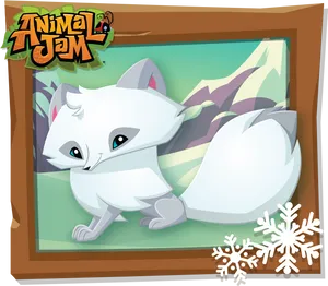 Arctic Fox Animal Jam Game PNG Image