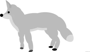 Arctic Fox Illustration PNG Image