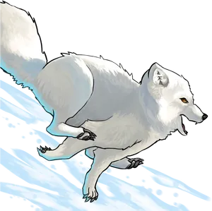 Arctic Foxin Snowy Terrain PNG Image