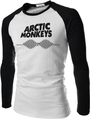 Arctic Monkeys Band Graphic Raglan Shirt PNG Image