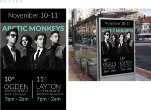 Arctic Monkeys Concert Poster PNG Image