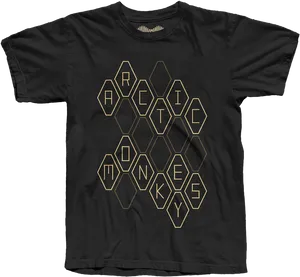 Arctic Monkeys Hexagon Shirt Design PNG Image