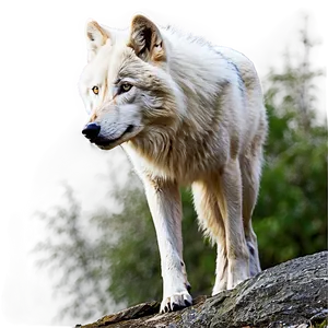 Arctic Wolf In Wilderness Png Cra PNG Image