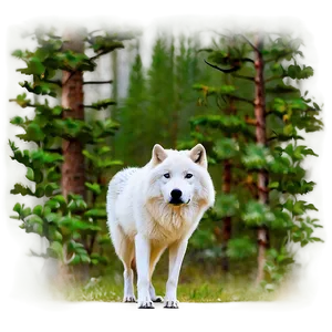 Arctic Wolf In Wilderness Png Gbs PNG Image