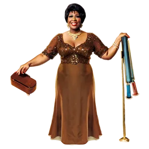 Aretha Franklin Iconic Outfit Png 06252024 PNG Image