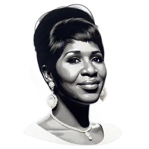 Aretha Franklin Illustration Png 06252024 PNG Image