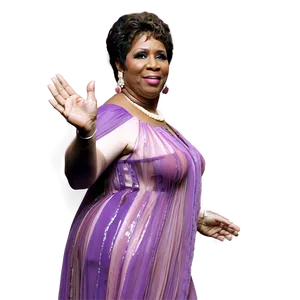 Aretha Franklin Legendary Pose Png 06252024 PNG Image