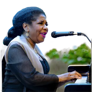 Aretha Franklin Piano Performance Png 06252024 PNG Image