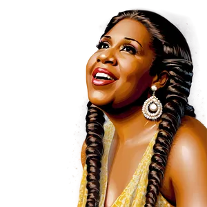 Aretha Franklin Soulful Expression Png Tag PNG Image