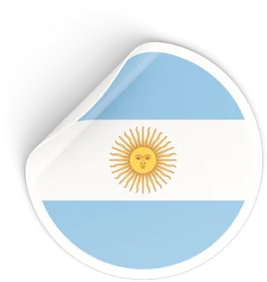 Argentina Flag Button Design PNG Image