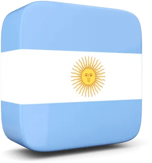 Argentina Flag3 D Rendering PNG Image