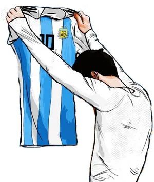 Argentina Football Jersey Passion Illustration PNG Image