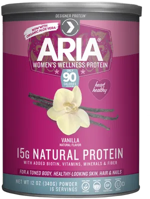 Aria Womens Wellness Protein Powder Vanilla PNG Image