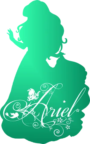 Ariel Disney Princess Silhouette PNG Image