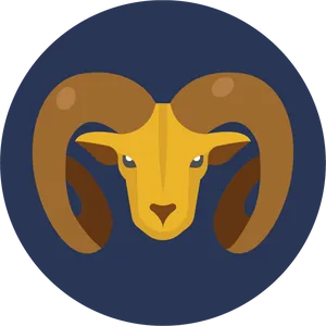 Aries Zodiac Symbol Illustration PNG Image