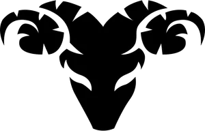 Aries Zodiac Symbol Silhouette PNG Image