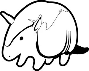 Armadillo Illustration Outline PNG Image