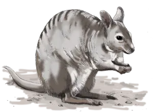 Armadillo Illustration Side View PNG Image