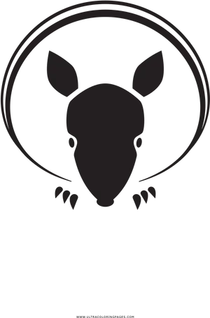 Armadillo Silhouette Outline PNG Image