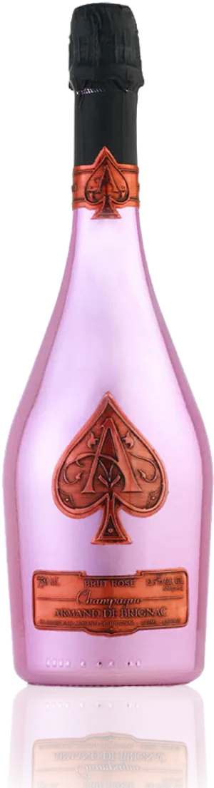 Armandde Brignac Rose Champagne Bottle PNG Image