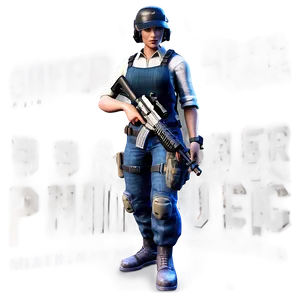 Armed Pubg Character Png Xau5 PNG Image