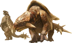 Armored Turtle Creature PNG Image